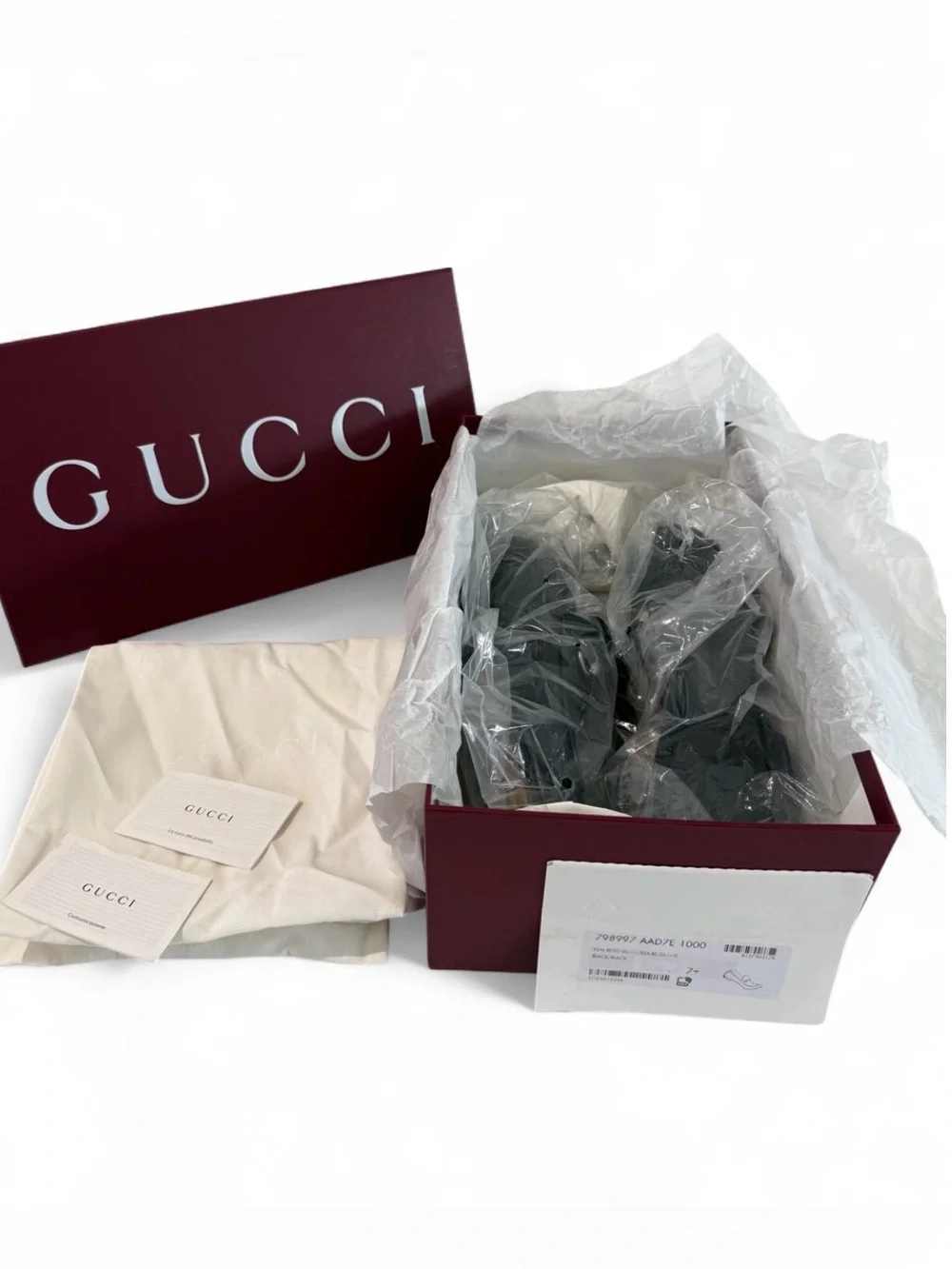 Gucci black leather